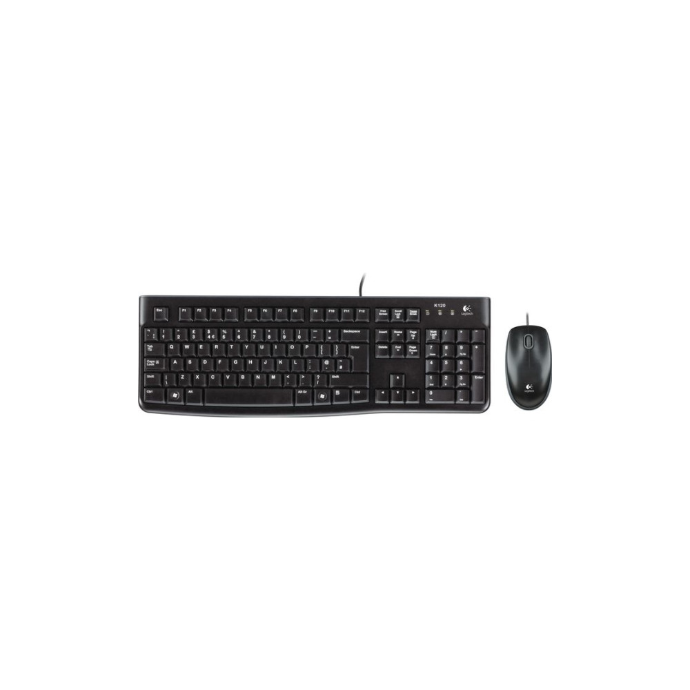 Produktbild för Logitech Desktop MK120 - sats med tangentbord och mus - QWERTY - USA, internationellt Inmatningsenhet