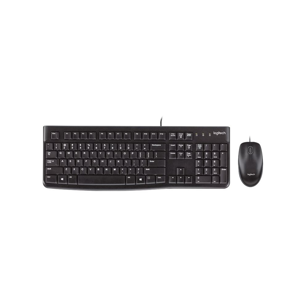 Produktbild för Logitech Desktop MK120 - sats med tangentbord och mus - QWERTY - USA, internationellt Inmatningsenhet