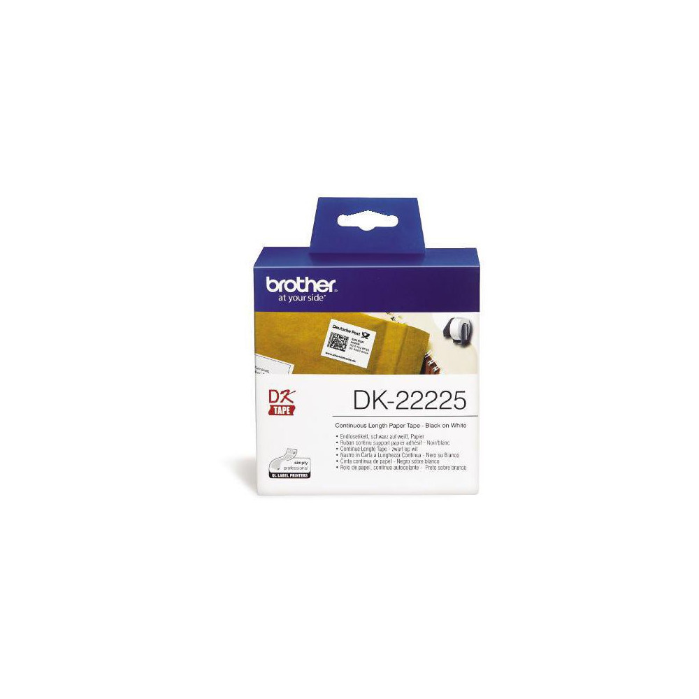 Produktbild för Etikett BROTHER DK22225 38mm vit