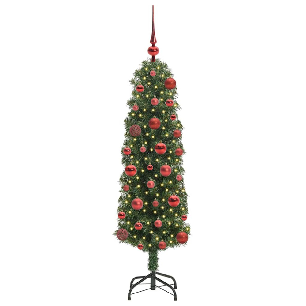 Produktbild för Konstgjord julgran Grön 120 cm PVC och stål och plast