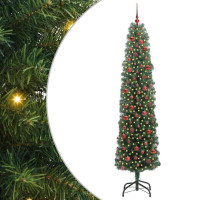 Produktbild för Konstgjord julgran Grön 240 cm PVC och stål och plast