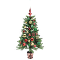 Produktbild för Julgran med 150 LED-lampor med stativ Grön 90 cm PE