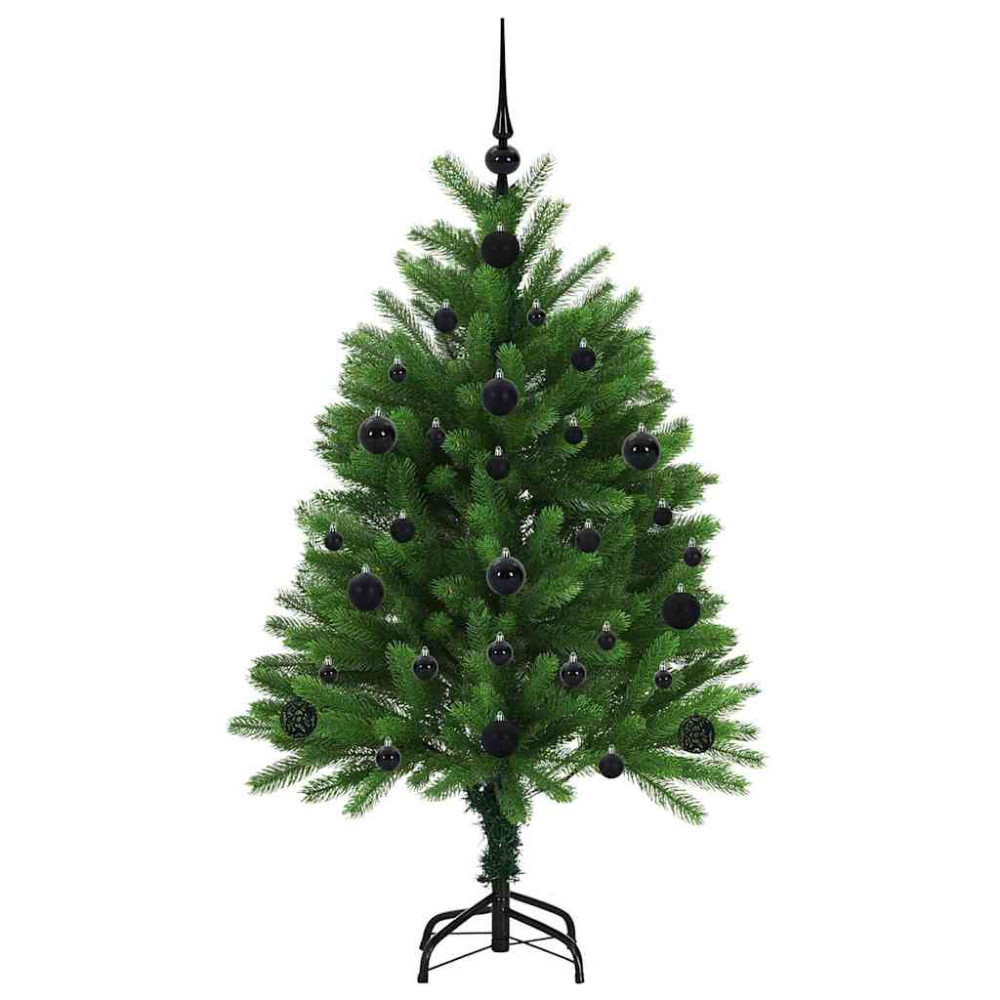 Produktbild för Julgran med 150 LED-lampor med stativ Grön 120 cm PE