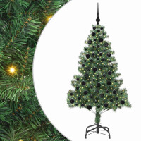 Produktbild för Julgran med 300 LED-lampor med stativ Grön 180 cm PVC