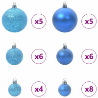 Produktbild för Julgran med 150 LED-lampor med stativ Svart 120 cm PVC
