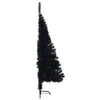 Produktbild för Konstgjord Förbelyst Julgran Svart 120 cm PVC