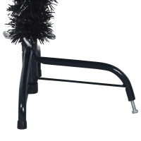 Produktbild för Konstgjord Förbelyst Julgran Svart 120 cm PVC
