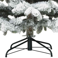 Produktbild för Konstgjord julgran med 300 LED-lampor Vit 180 cm PE och PVC
