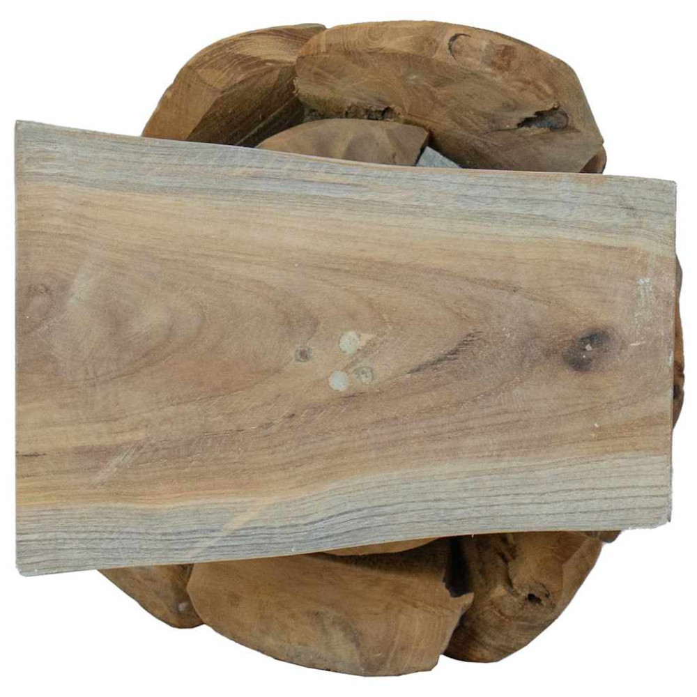 Produktbild för Julgran med stativ Brun 61 cm Massivt teakträ