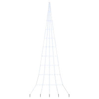Produktbild för LED Julgran med markspikar med jordspikar Kallvit 511 cm Metall