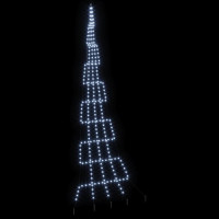 Produktbild för LED Julgran med markspikar med jordspikar Kallvit 511 cm Metall