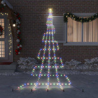 Produktbild för LED Julgran med markspikar Flerfärgsdesign 511 cm Metall