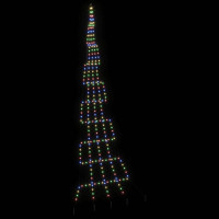 Produktbild för LED Julgran med markspikar Flerfärgsdesign 511 cm Metall