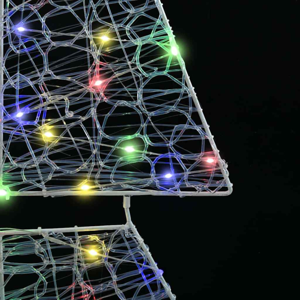 Produktbild för Julgran med 240 LED-lampor Flerfärgsdesign 180 cm Akryl
