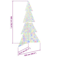 Produktbild för Julgran med 240 LED-lampor Flerfärgsdesign 180 cm Akryl