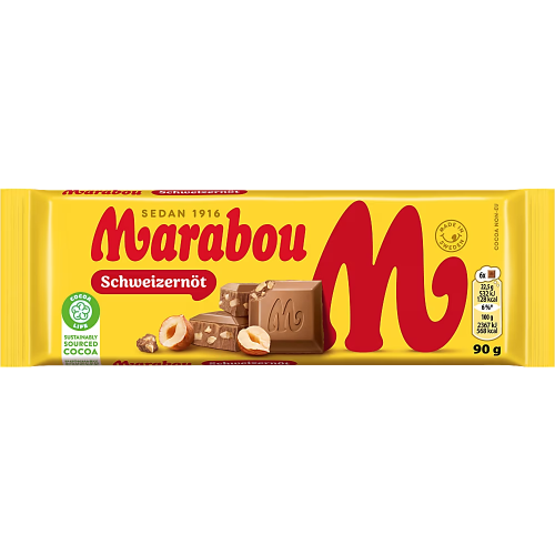 Marabou Mjölkchoklad Schweizernöt 90 g