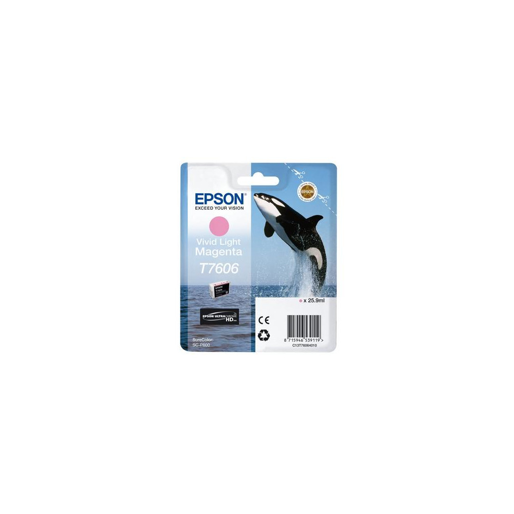 Produktbild för Epson T7606 - intensiv ljus magenta - original - bläckpatron