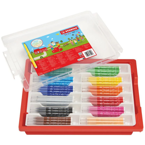 STABILO Stabilo Trio A-Z barn tusch klasser set 12x12 färger i robus...