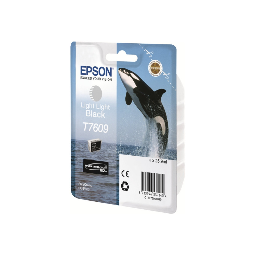 Produktbild för Epson T7609 - light light black - original - bläckpatron