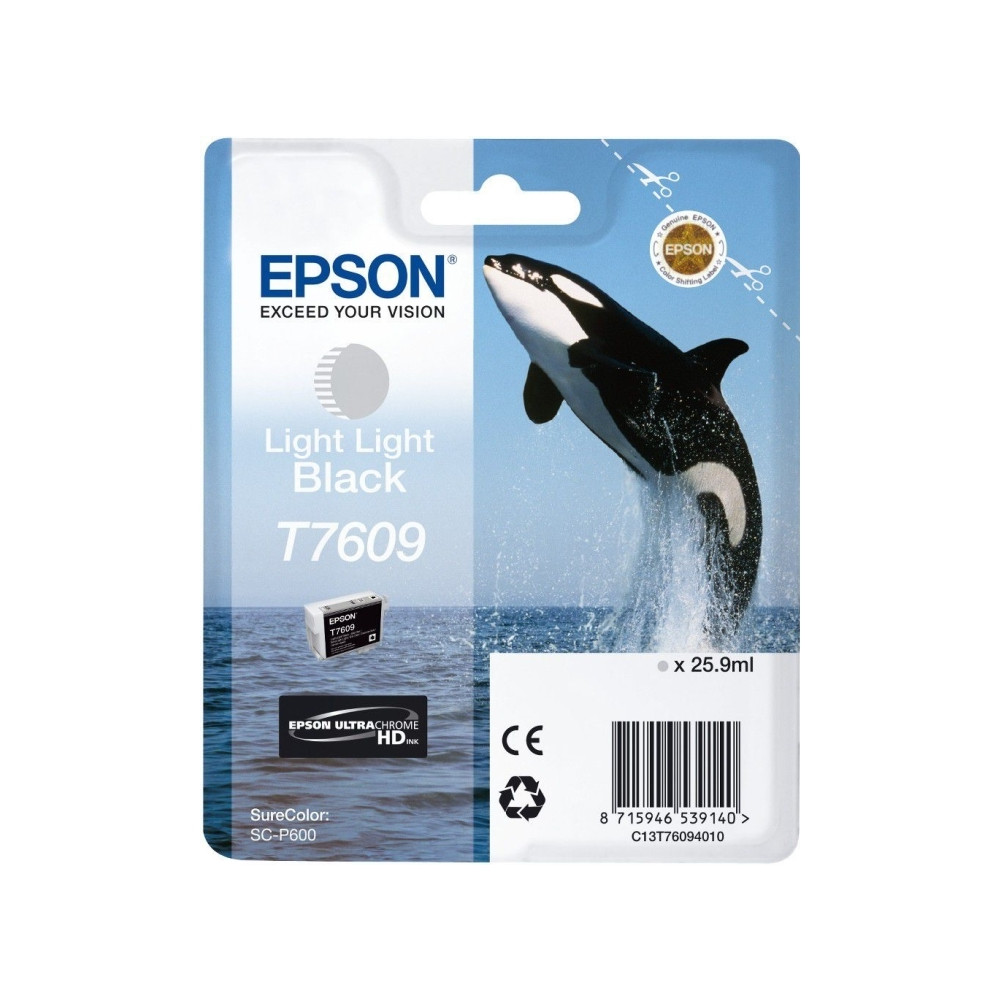 Produktbild för Epson T7609 - light light black - original - bläckpatron