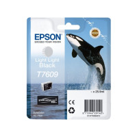 Produktbild för Epson T7609 - light light black - original - bläckpatron