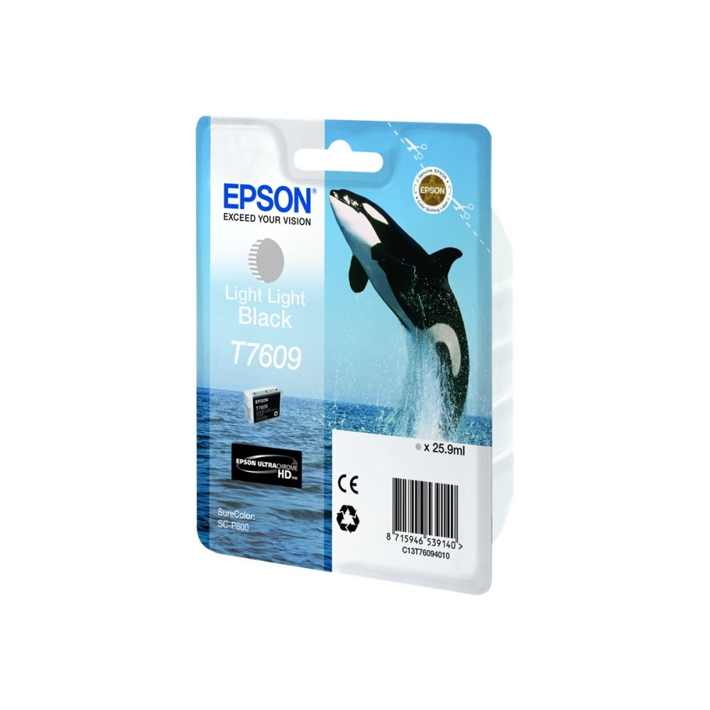 Produktbild för Epson T7609 - light light black - original - bläckpatron