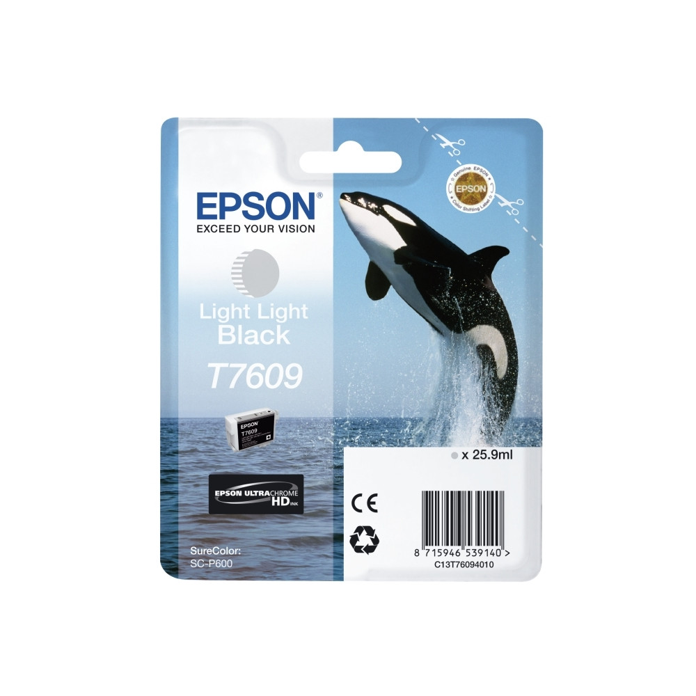 Produktbild för Epson T7609 - light light black - original - bläckpatron