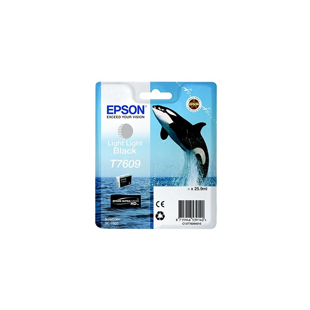 Produktbild för Epson T7609 - light light black - original - bläckpatron