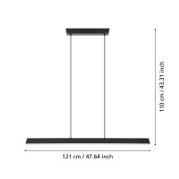 Produktbild för EGLO CONNECT-Z SIMOLARIS-Z Smart långbordslampa 122 cm – Sva...