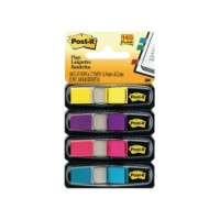 Produktbild för Post-it Index 683-4AB - indexflaggor med dispenserare - 11.9 x 43.2 mm - 140 ark (4 x 35)