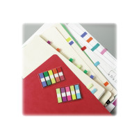 Produktbild för Post-it Index 683-4AB - indexflaggor med dispenserare - 11.9 x 43.2 mm - 140 ark (4 x 35)