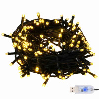 Produktbild för Julprydnad Set med 150 LED-lampor 61 pcs Svart Plast