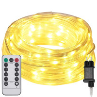 Produktbild för Ljuslina med 2400 LED-lampor Varmvit 100 m PVC