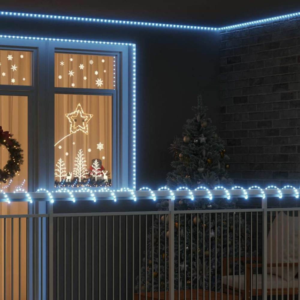 Produktbild för Ljuslina med 2400 LED-lampor Kall Vit 100 m PVC