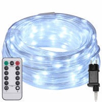 Produktbild för Ljuslina med 2400 LED-lampor Kall Vit 100 m PVC