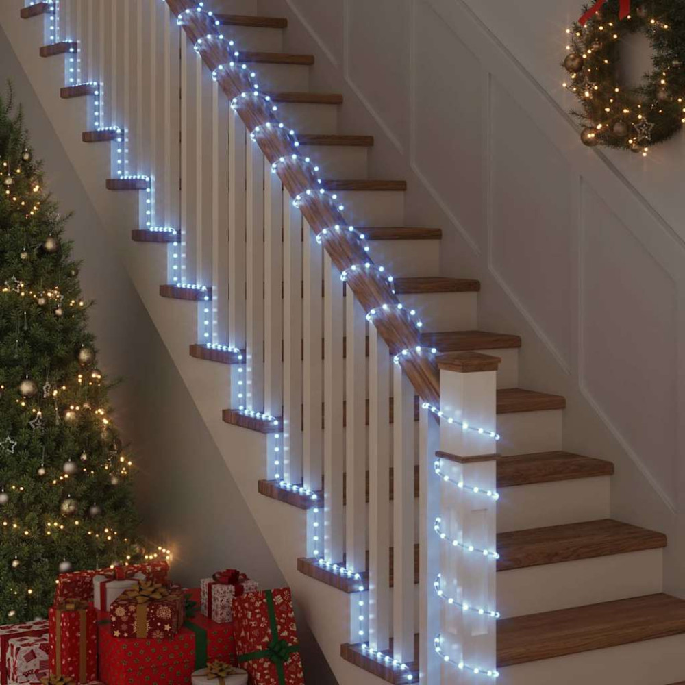 Produktbild för Ljuslina med 2400 LED-lampor Kall Vit 100 m PVC