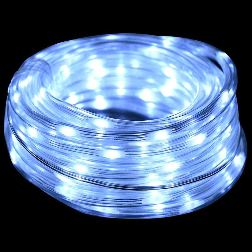 Produktbild för Ljuslina med 2400 LED-lampor Kall Vit 100 m PVC