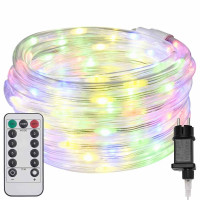 Produktbild för Ljuslina med 2400 LED-lampor Flerfärgsdesign 100 m PVC