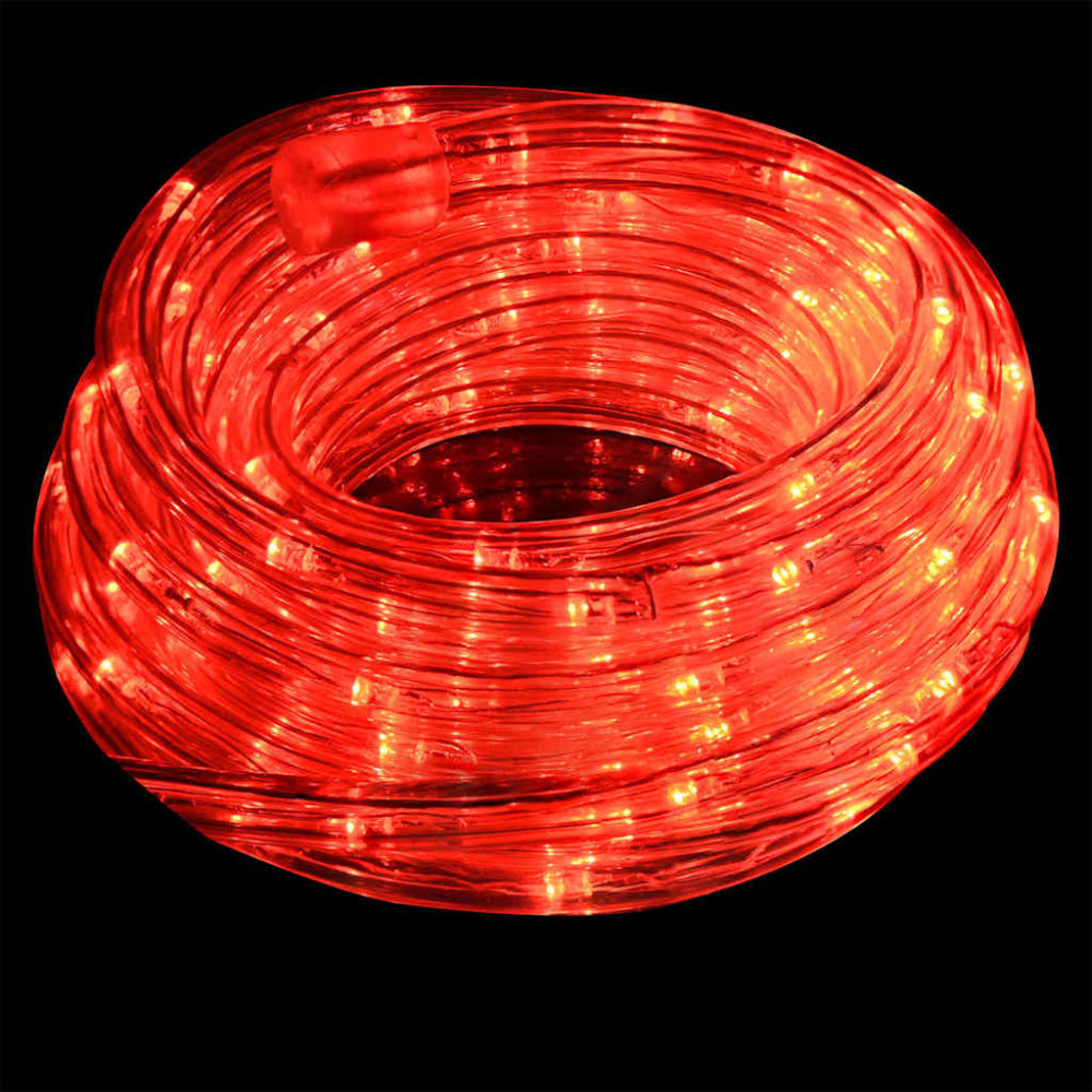 Produktbild för Ljuslina med 2400 LED-lampor Röd 100 m PVC