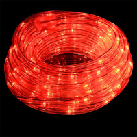 Produktbild för Ljuslina med 2400 LED-lampor Röd 100 m PVC