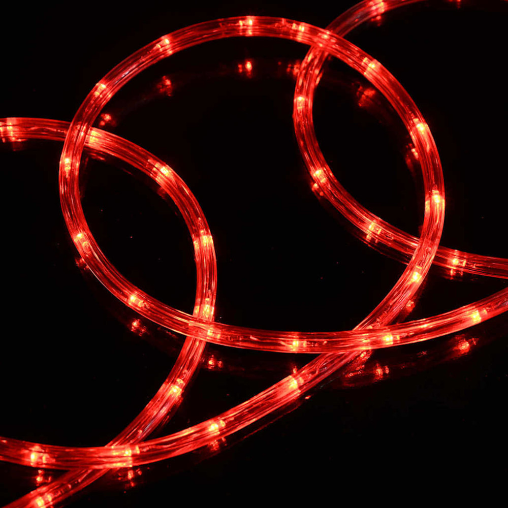 Produktbild för Ljuslina med 2400 LED-lampor Röd 100 m PVC
