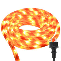 Produktbild för Ljuslina med 2400 LED-lampor Varmvit 100 m PVC