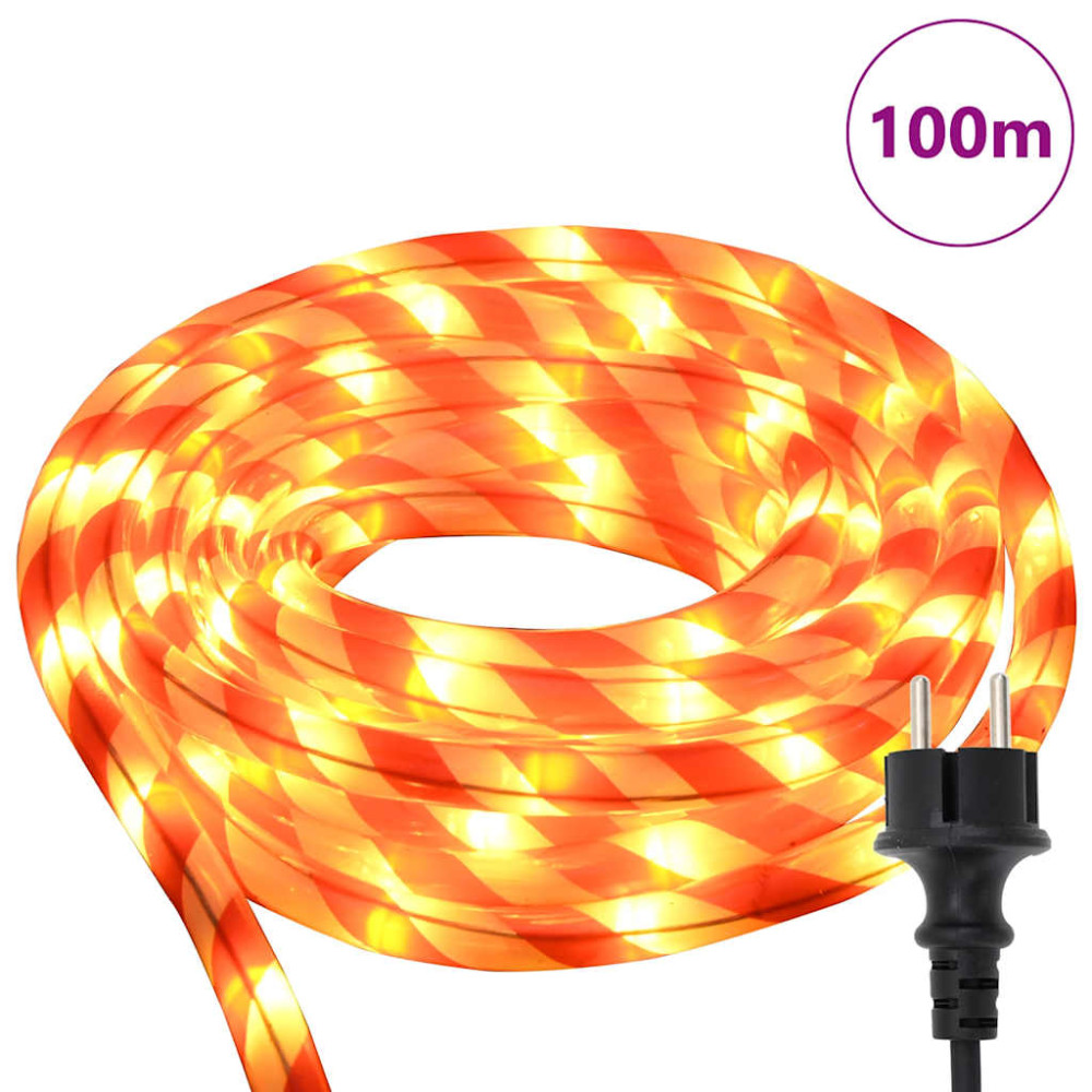 Produktbild för Ljuslina med 2400 LED-lampor Varmvit 100 m PVC