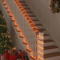 Produktbild för Ljuslina med 2400 LED-lampor Varmvit 100 m PVC