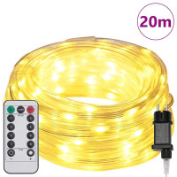 Produktbild för Ljuslina med 480 LED-lampor Varmvit 20 m PVC