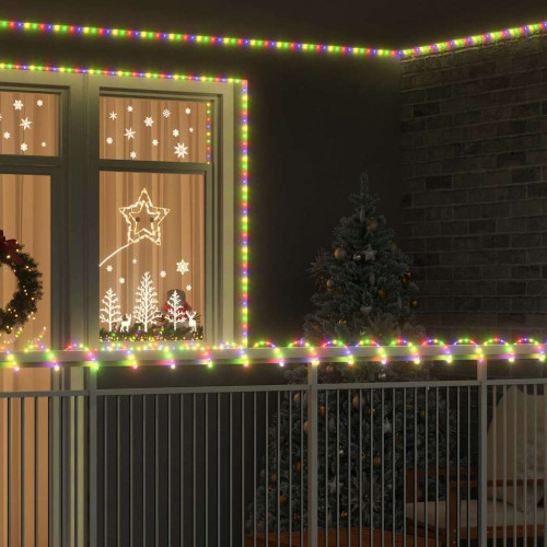 vidaXL Ljuslina med 240 LED-lampor Flerfärgsdesign 10 m PVC