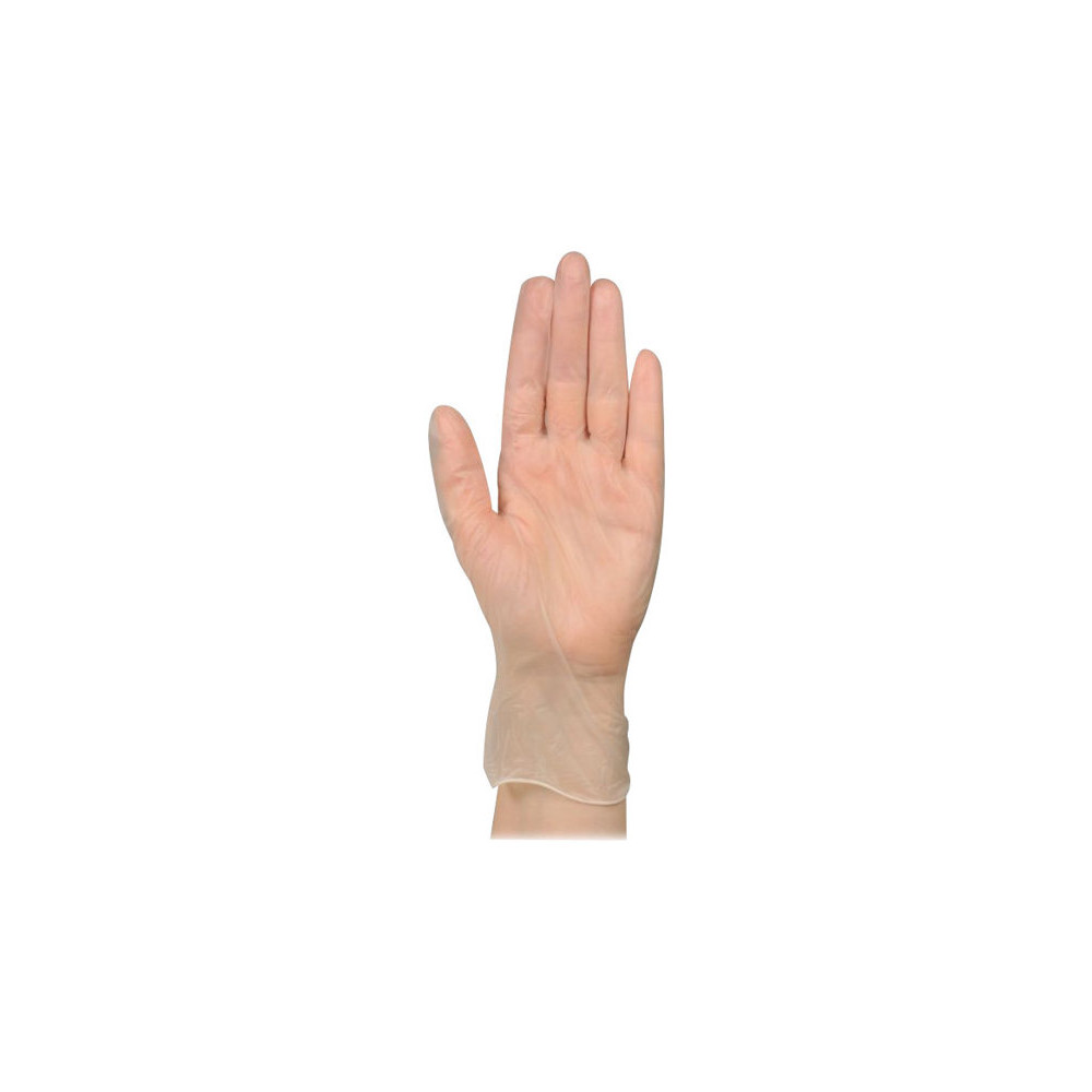 Produktbild för Abena - handskar - storlek: 7-8 - medium - vinyl - transparent (paket om 100)