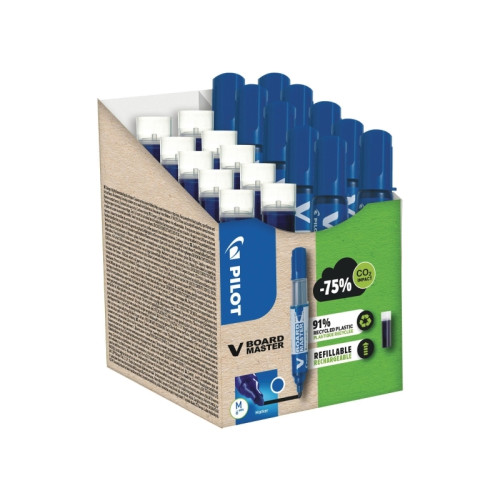 Pilot Pen Marker Pilot V Board Master Green Pack blå 10 stk. + 10 refi...