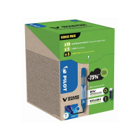 Produktbild för Marker Pilot V Board Master Green Pack blå 10 stk. + 10 refi...