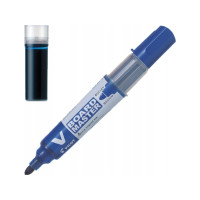 Produktbild för Marker Pilot V Board Master Green Pack blå 10 stk. + 10 refi...